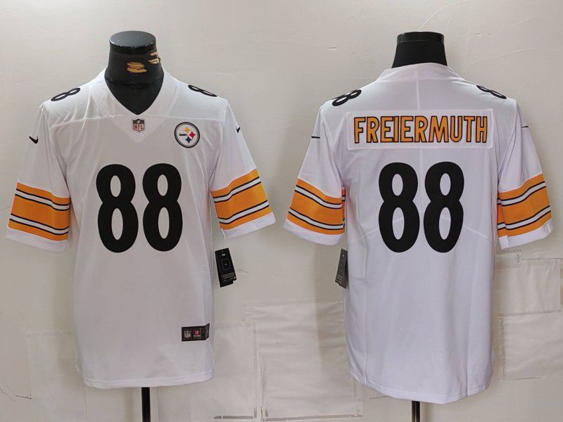 Men Pittsburgh Steelers #88 Freiermuth White 2024 Nike Vapor Limited NFL Jersey->women mlb jersey->Women Jersey